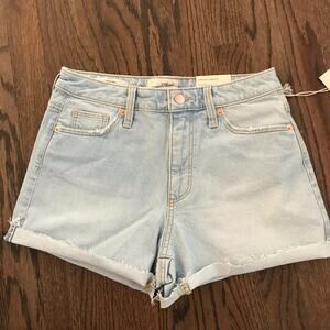 Universal Thread Women's High-Rise Vintage MIDI Jean Shorts LIGHT BLUE